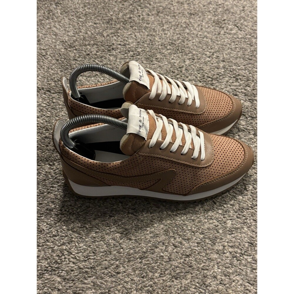 Rag & Bone‎ Sneakers Womens 6.5 Tan Brown Leather Retro Runner Low-Top
